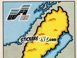Sticker Euro 92 Map (part 1) - UEFA Euro Sweden 1992 n. 4 - Panini