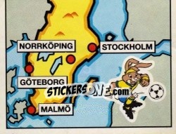 Sticker Euro 92 Map (part 2) - UEFA Euro Sweden 1992 n. 5 - Panini