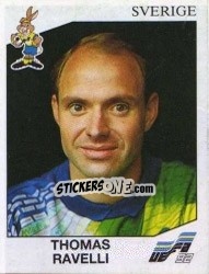Sticker Thomas Ravelli - UEFA Euro Sweden 1992 n. 20 - Panini