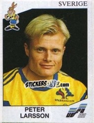 Figurina Peter Larsson - UEFA Euro Sweden 1992 n. 23 - Panini
