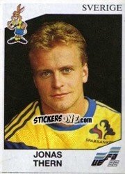 Sticker Jonas Thern - UEFA Euro Sweden 1992 - Panini