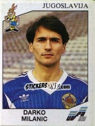 Sticker Darko Milanic - UEFA Euro Sweden 1992 - Panini