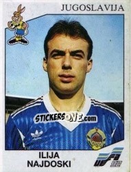 Sticker Ilija Najdoski - UEFA Euro Sweden 1992 n. 74 - Panini