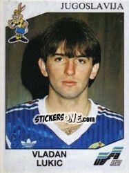 Cromo Vladan Lukic - UEFA Euro Sweden 1992 - Panini