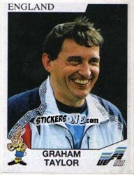 Sticker Graham Taylor - UEFA Euro Sweden 1992 n. 93 - Panini