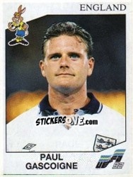 Sticker Paul Gascoigne - UEFA Euro Sweden 1992 - Panini