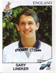 Cromo Gary Lineker - UEFA Euro Sweden 1992 - Panini