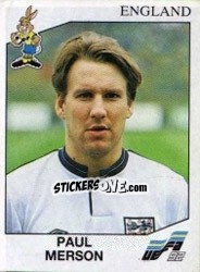 Sticker Paul Merson - UEFA Euro Sweden 1992 n. 113 - Panini