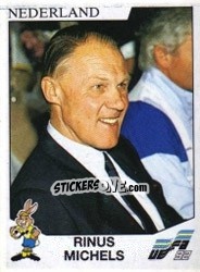 Sticker Rinus Michels - UEFA Euro Sweden 1992 - Panini