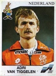 Sticker Adri Van Tiggelen - UEFA Euro Sweden 1992 - Panini