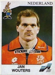 Sticker Jan Wouters - UEFA Euro Sweden 1992 - Panini