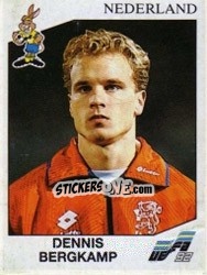Sticker Dennis Bergkamp - UEFA Euro Sweden 1992 - Panini