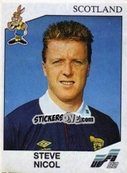 Sticker Steve Nicol - UEFA Euro Sweden 1992 n. 150 - Panini