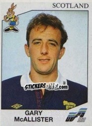Sticker Gary Mcallister - UEFA Euro Sweden 1992 - Panini