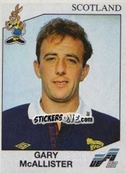 Figurina Gary Mcallister - UEFA Euro Sweden 1992 - Panini