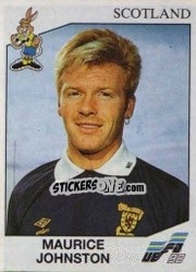 Sticker Maurice Johnston - UEFA Euro Sweden 1992 n. 160 - Panini