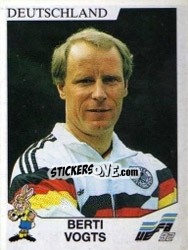 Cromo Berti Vogts - UEFA Euro Sweden 1992 - Panini