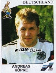 Sticker Andreas Kopke - UEFA Euro Sweden 1992 - Panini