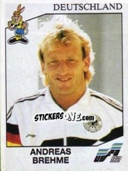 Sticker Andreas Brehme - UEFA Euro Sweden 1992 n. 201 - Panini