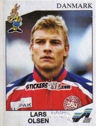 Sticker Lars Olsen - UEFA Euro Sweden 1992 - Panini