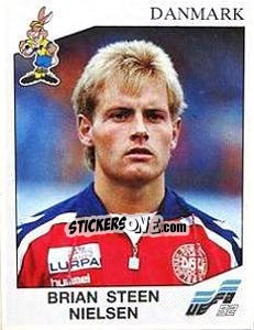 Sticker Brian Steen Nielsen - UEFA Euro Sweden 1992 - Panini