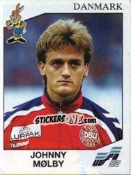 Sticker Johnny Molby - UEFA Euro Sweden 1992 - Panini