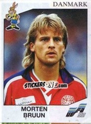 Sticker Morten Bruun - UEFA Euro Sweden 1992 - Panini