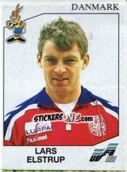 Sticker Lars Elstrup - UEFA Euro Sweden 1992 n. 230 - Panini