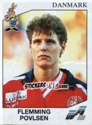 Cromo Flemming Povlsen - UEFA Euro Sweden 1992 n. 232 - Panini