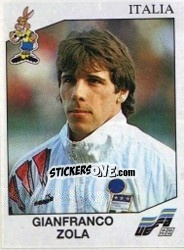 Sticker Gianfranco Zola - UEFA Euro Sweden 1992 n. 250 - Panini