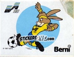 Sticker Berni Mascots - UEFA Euro Sweden 1992 n. 255 - Panini