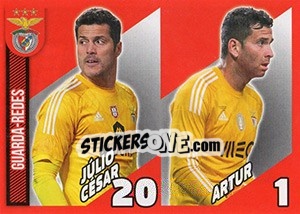 Sticker Júlio César / Artur (guarda-redes) - Sl Benfica 2014-2015 - Panini