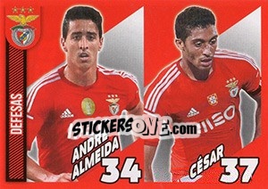 Sticker André Almeida / César (defesas) - Sl Benfica 2014-2015 - Panini
