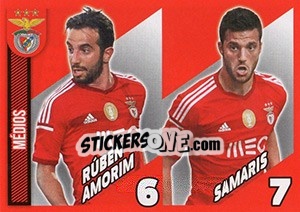Sticker Rúben Amorim / samaris (Médios) - Sl Benfica 2014-2015 - Panini