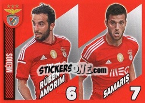 Sticker Rúben Amorim / samaris (Médios) - Sl Benfica 2014-2015 n. 13 - Panini