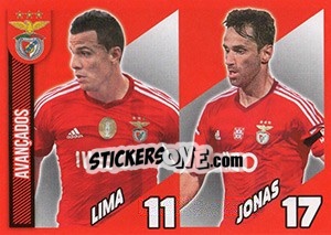 Figurina Lima / Jonas (avançados) - Sl Benfica 2014-2015 - Panini