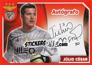Sticker Júlio César (Autógrafo) - Sl Benfica 2014-2015 - Panini