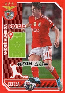 Cromo André Almeida (posição) - Sl Benfica 2014-2015 - Panini