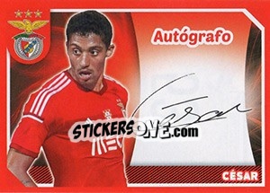Sticker César (Autógrafo) - Sl Benfica 2014-2015 - Panini