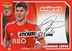 Cromo Lisandro López (Autógrafo) - Sl Benfica 2014-2015 - Panini