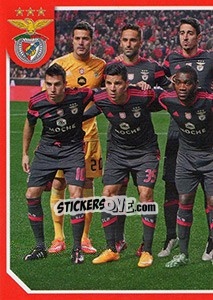 Cromo Equipe uniforme de hóspedes - Sl Benfica 2014-2015 - Panini
