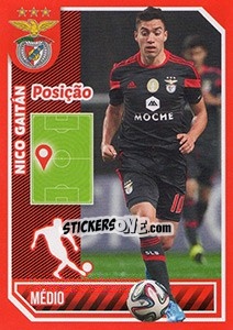 Cromo Nico Gaitán (posição) - Sl Benfica 2014-2015 - Panini