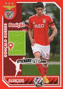 Cromo Gonçalo Guedes (posição) - Sl Benfica 2014-2015 - Panini