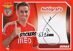 Cromo Jonas (Autógrafo) - Sl Benfica 2014-2015 - Panini