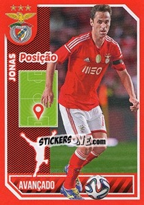 Cromo Jonas (posição) - Sl Benfica 2014-2015 - Panini