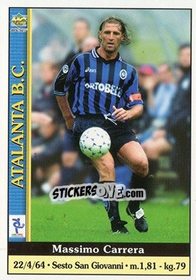 Sticker Massimo Carrera - Calcio 2000-2001 n. 6 - Mundicromo
