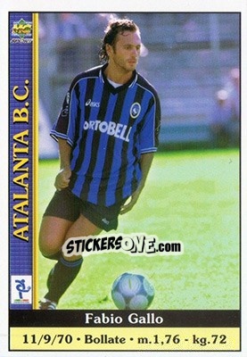 Figurina Fabio Gallo - Calcio 2000-2001 n. 15 - Mundicromo