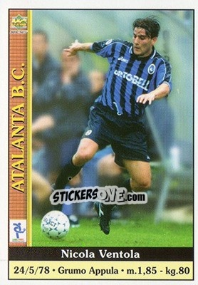 Sticker Nicola Ventola - Calcio 2000-2001 n. 21 - Mundicromo