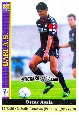 Figurina Oscar Ayala - Calcio 2000-2001 - Mundicromo