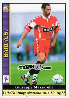 Sticker Giuseppe Mazzarelli - Calcio 2000-2001 n. 32 - Mundicromo
